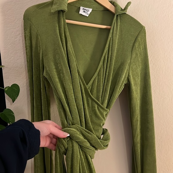 PRINCESS POLLY GREEN PARTY TIME MINI DRESS D16 - Picture 10 of 12